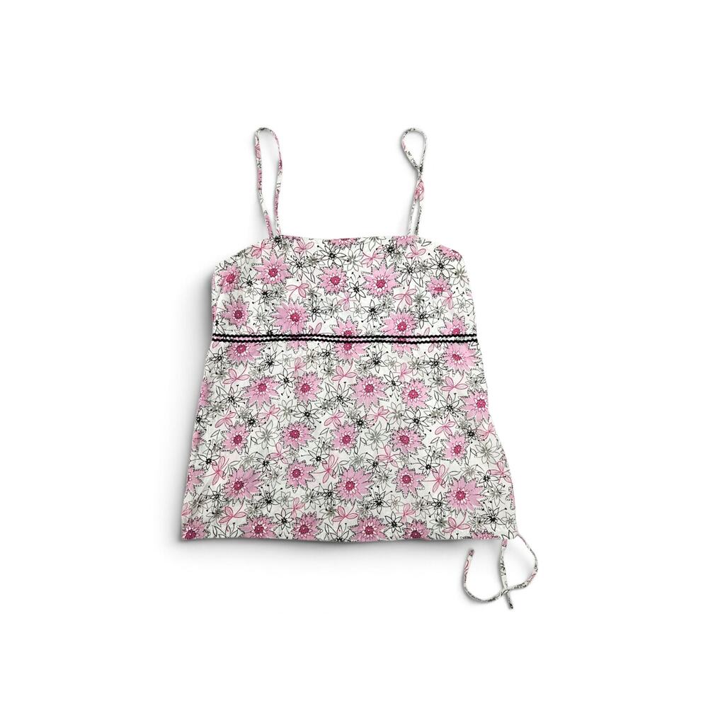 Y2k Euro Cami Top Floral Cottin Coquette Boho - Size Small